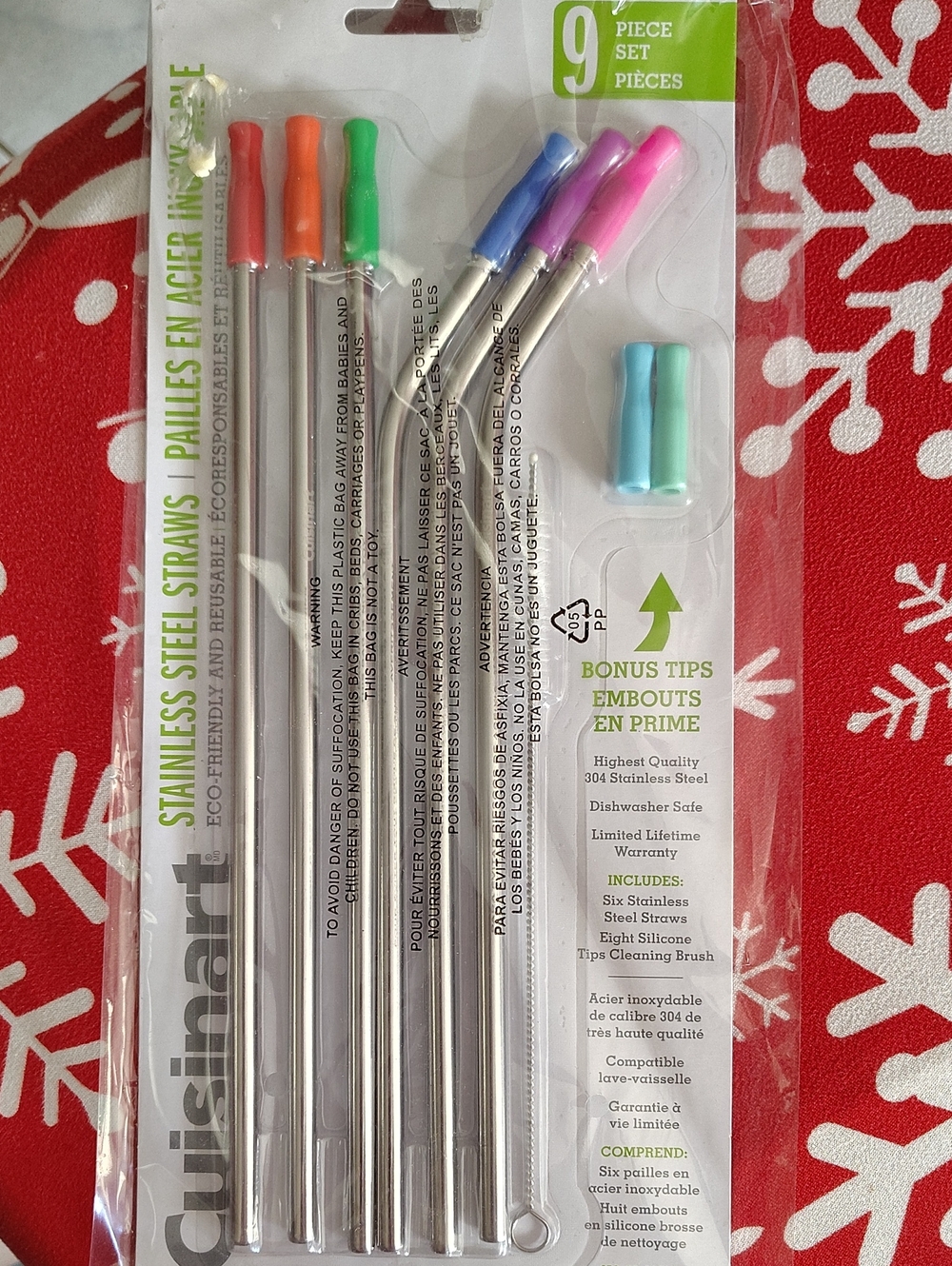 NIP Cuisinart Stainless Steel Straws